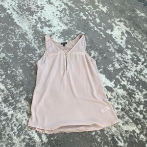 Express tank top with gold zipper size s